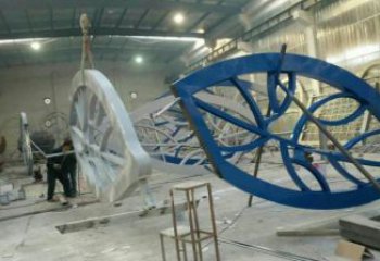 灯光树叶雕塑订做，室外软装，镂空灯光树叶雕塑供应