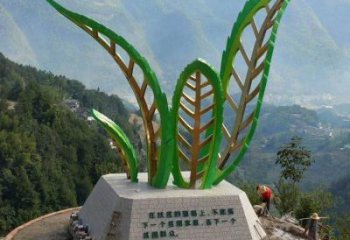 金属树叶雕塑制作，锻造工艺，烤漆树叶雕塑厂家选用