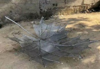 树叶雕塑生产商，彩钢制作，大型铁艺树叶雕塑定做