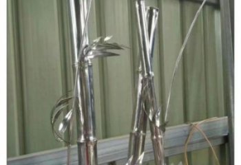 竹叶雕塑订做，欧式风格，不锈钢竹叶雕塑选定
