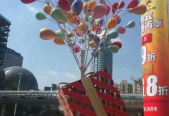 气球树雕塑定价，景区雕塑，玻璃钢气球树雕塑生产商