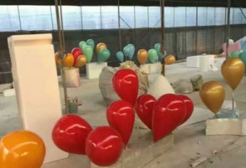 气球树雕塑加工，花园小品，制造玻璃钢气球树雕塑厂家