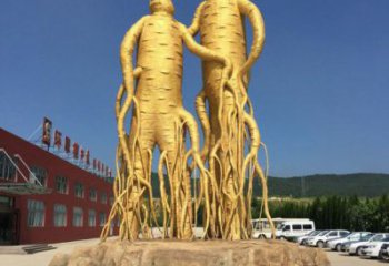 大型人参雕塑标准，街头艺术，广场人参树雕塑通用