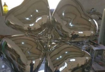 四叶草雕塑制造，广场雕塑，不锈钢四叶草雕塑订做