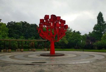 街道雪花雕塑
