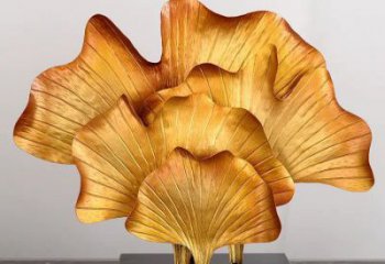 银杏叶雕塑标准，烤漆工艺，不锈钢银杏叶雕塑精品
