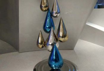 泪滴雕塑展品，小区雕塑，不锈钢泪滴雕塑精选