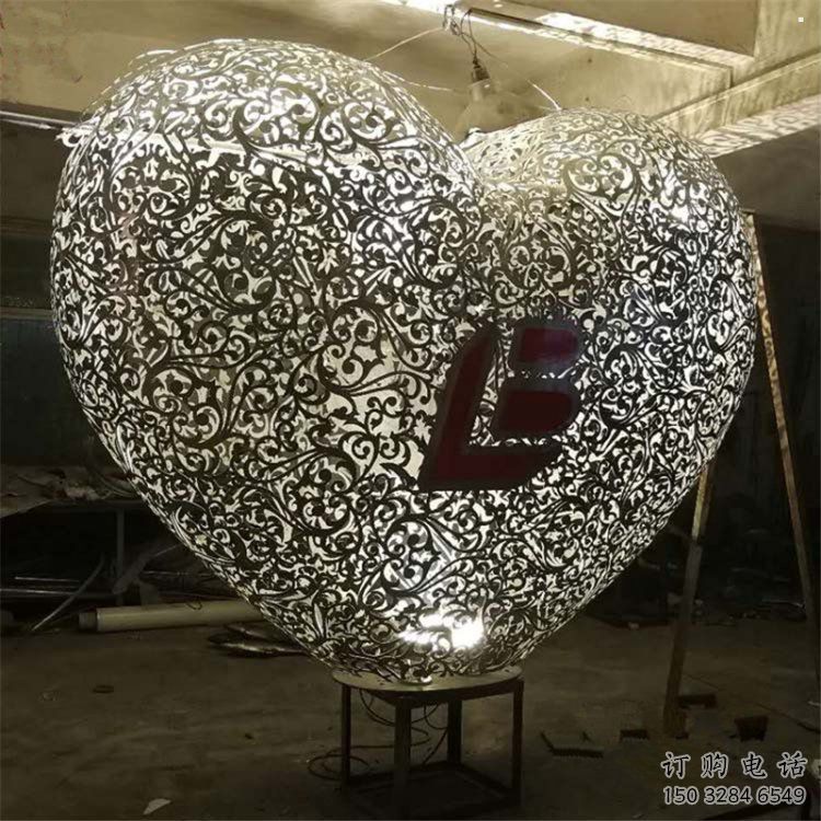 镂空心形雕塑,灯光配置结构,不锈钢灯光心形雕塑厂家 镂空心形雕塑,灯光配置结构,不锈钢灯光心形雕塑厂家