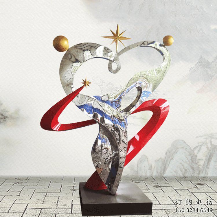 心形雕塑观赏型,公园小品,镜面不锈钢心形雕塑常用 心形雕塑观赏型,公园小品,镜面不锈钢心形雕塑常用