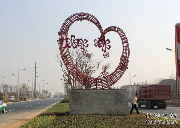 住宅小区爱心雕塑 住宅小区爱心雕塑