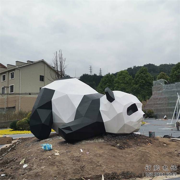 锻钢熊猫雕塑选用,小区摆件,大型切面熊猫雕塑公司 锻钢熊猫雕塑选用,小区摆件,大型切面熊猫雕塑公司