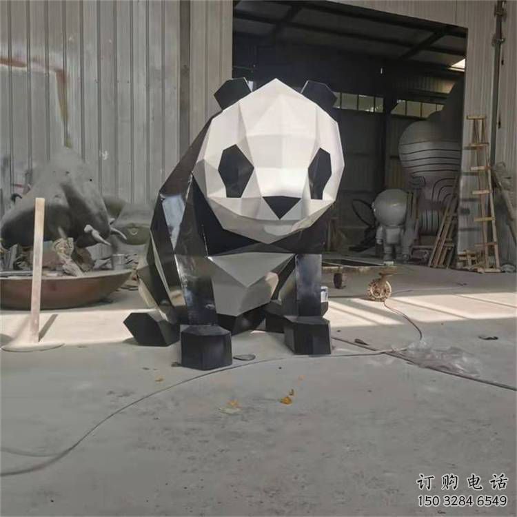 熊猫雕塑制造,白钢构件,几何切面熊猫雕塑提供 熊猫雕塑制造,白钢构件,几何切面熊猫雕塑提供