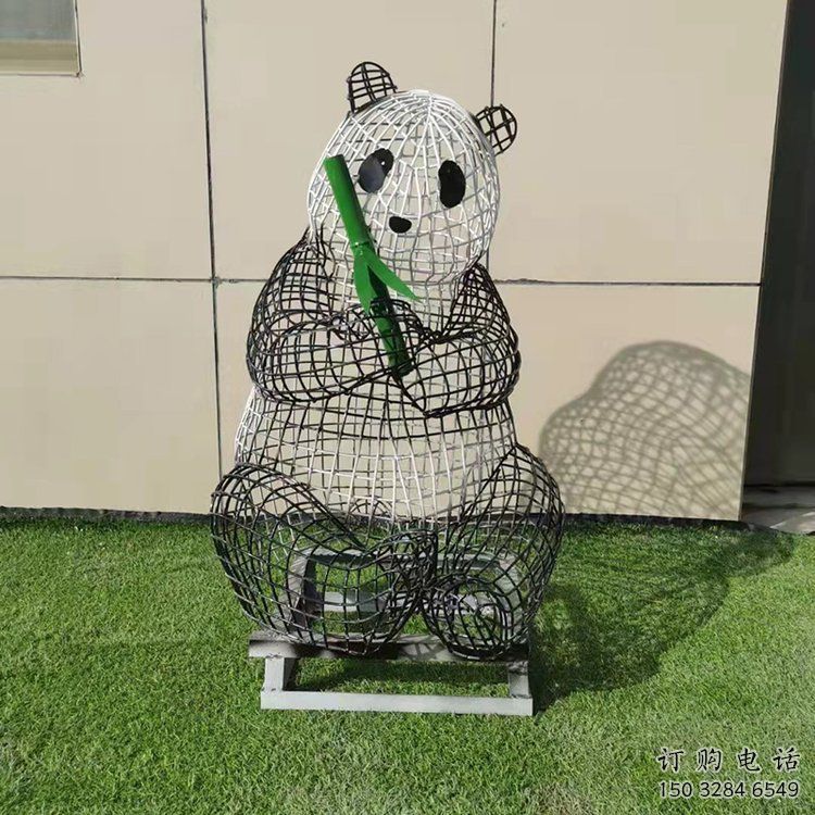 熊猫雕塑常用,公园小品,镂空熊猫雕塑生产商 熊猫雕塑常用,公园小品,镂空熊猫雕塑生产商