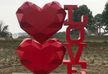 艺术love雕塑承接，景区案例，公园不锈钢love雕塑定制