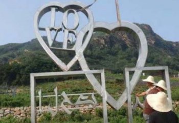 现代love雕塑承接，欧式风格，广场不锈钢love雕塑精选