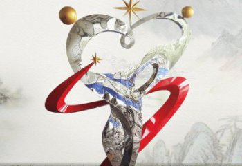 心形雕塑观赏型，公园小品，镜面不锈钢心形雕塑常用