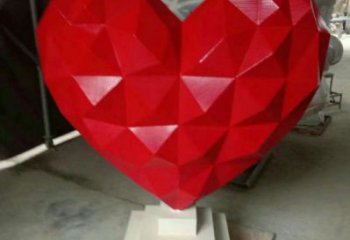 心形球雕塑标准，彩钢制作，景观烤漆心形球雕塑优价