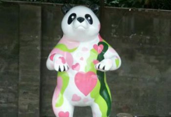 熊猫雕塑常用，景观概念，彩绘熊猫雕塑厂家展品