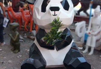 大型熊猫雕塑常用，户外摆放，仿真熊猫雕塑展示
