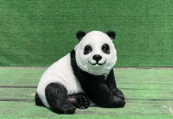 地产熊猫雕塑提供，露天雕塑，仿真熊猫雕塑生产厂家