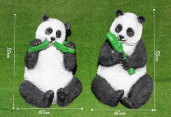 熊猫雕塑工厂选用，街道标识，景观仿真熊猫雕塑