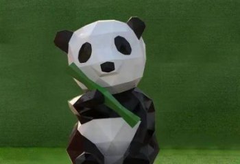 熊猫雕塑常用，动物组合，景观卡通熊猫雕塑厂家