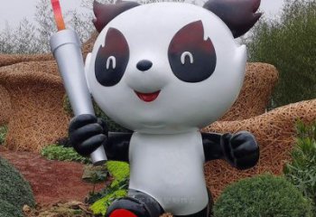 熊猫雕塑供给，中式工艺，卡通艺术熊猫雕塑精品