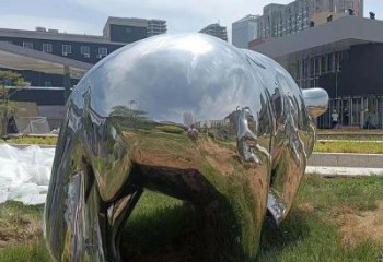 熊猫雕塑供需，景区雕塑，镜面不锈钢熊猫雕塑定价