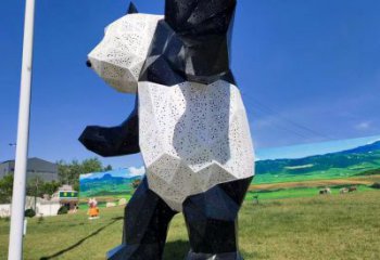 广场熊猫雕塑批发，广场系列，切面熊猫雕塑厂定价