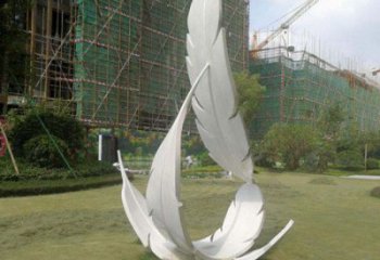 羽毛雕塑工厂标准，多彩艺术，景观烤漆羽毛雕塑供应