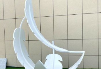 制造羽毛雕塑定价，地标摆件，烤漆羽毛雕塑精选