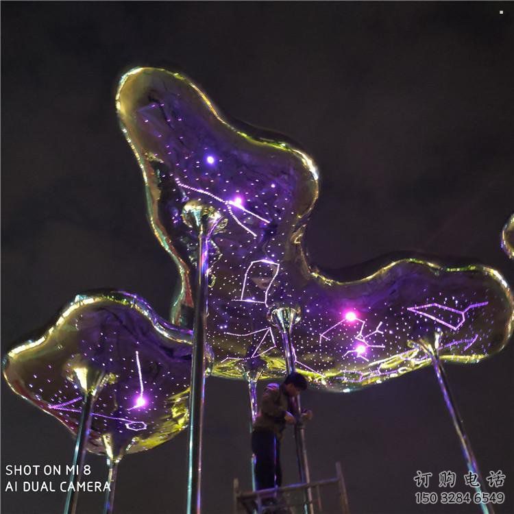 祥云雕塑制造，街景小品，景观不锈钢祥云雕塑优价