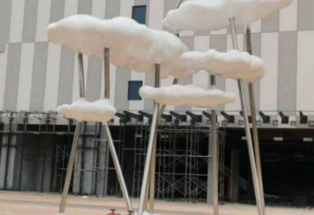 云朵雕塑指用，景观雕塑，艺术镂空云朵雕塑点击