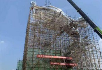 景观祥云雕塑生产，景区案例，不锈钢祥云雕塑优选