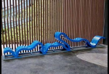 几何艺术坐凳雕塑生产制作，抽象原理设计