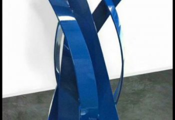 烤漆丝带雕塑供应，花园小品，不锈钢丝带雕塑展品