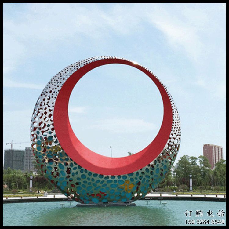 小区月牙雕塑,拉丝景观雕塑,抽象效果 小区月牙雕塑,拉丝景观雕塑,抽象效果