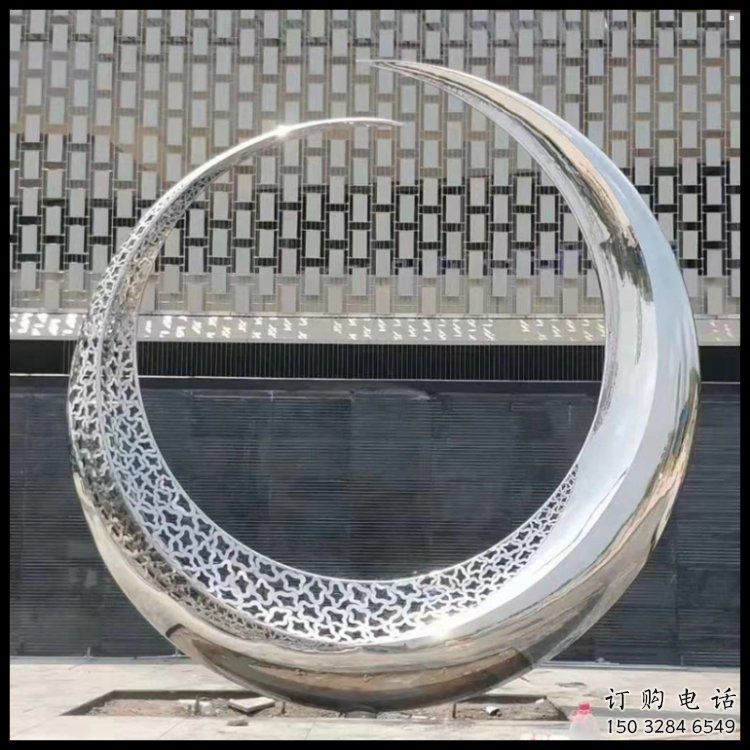 月亮雕塑，仿古景观雕塑，仿古摆件