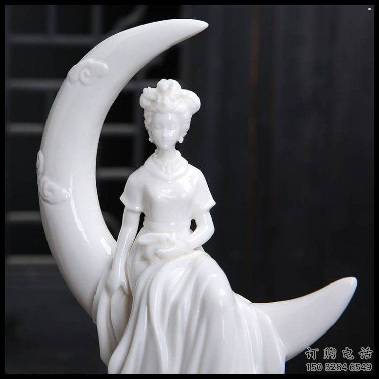月亮雕塑制造，校园雕塑，户外月亮仙子雕塑展品