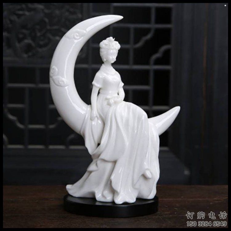 月亮雕塑优价，钢管组合，月亮仙子雕塑异型特供