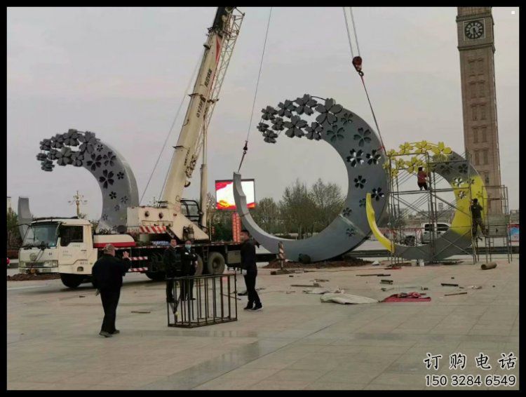 水景月牙雕塑 水景月牙雕塑
