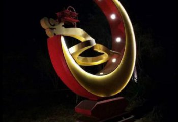 月亮雕塑制造，街景小品，景观镂空月亮雕塑优价