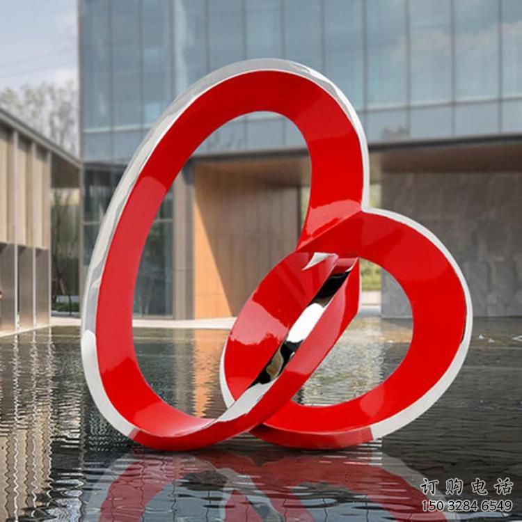 双环雕塑定价,街头雕塑,烤漆不锈钢双环雕塑定价 双环雕塑定价,街头雕塑,烤漆不锈钢双环雕塑定价