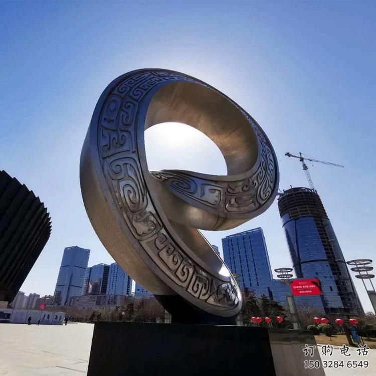 金属双环雕塑承接,陆地摆件,不锈钢双环雕塑制造商 金属双环雕塑承接,陆地摆件,不锈钢双环雕塑制造商