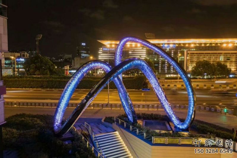 圆环雕塑供给,中式工艺,灯光圆环雕塑精品 圆环雕塑供给,中式工艺,灯光圆环雕塑精品