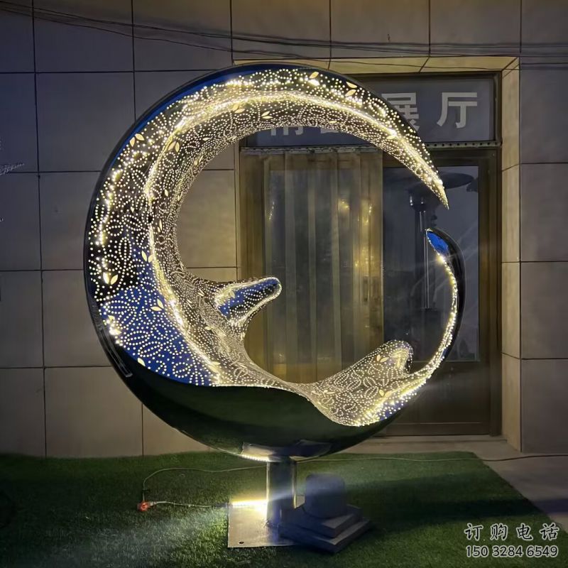制造圆环雕塑专供,地标摆件,灯光圆环雕塑订做 制造圆环雕塑专供,地标摆件,灯光圆环雕塑订做