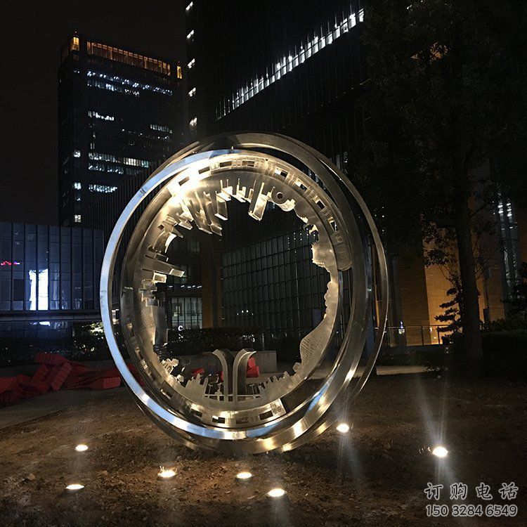 户外圆环雕塑通用,多彩艺术,不锈钢圆环雕塑供应 户外圆环雕塑通用,多彩艺术,不锈钢圆环雕塑供应
