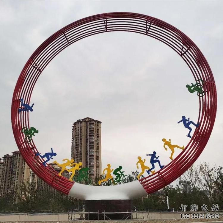 圆环雕塑点击,地标摆件,烤漆圆环雕塑承接 圆环雕塑点击,地标摆件,烤漆圆环雕塑承接