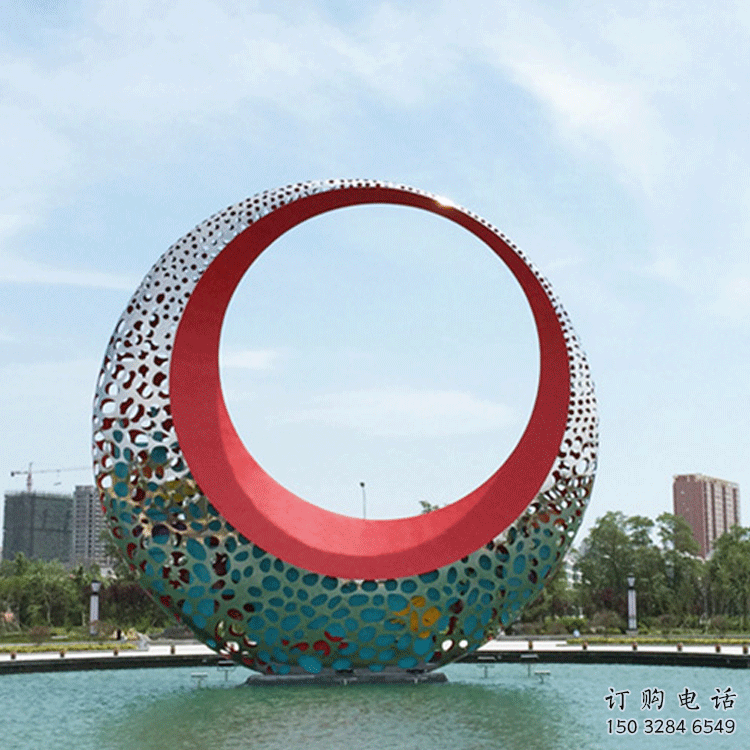 圆环雕塑订做,街景小品,户外烤漆圆环雕塑制作 圆环雕塑订做,街景小品,户外烤漆圆环雕塑制作