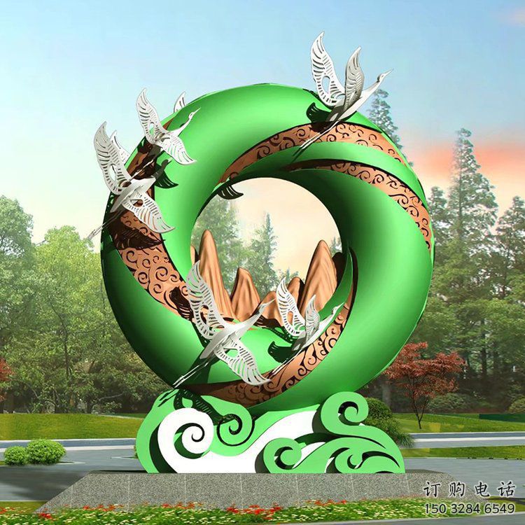 中式圆环雕塑定价,街头雕塑,烤漆圆环雕塑精选 中式圆环雕塑定价,街头雕塑,烤漆圆环雕塑精选